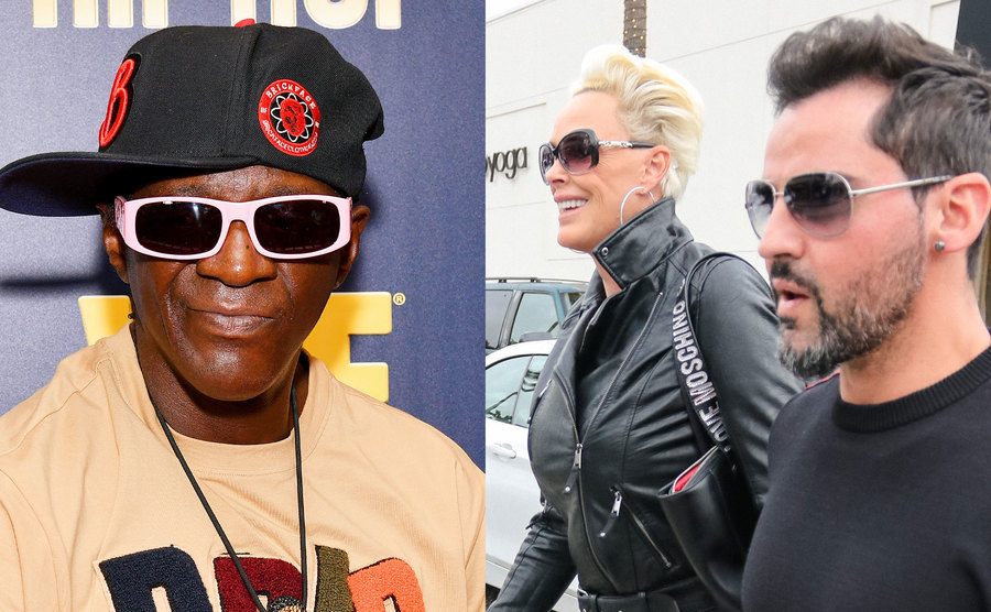 A portrait of Flav / Nielsen and Dessi walking the street together.