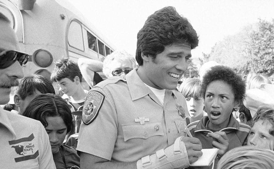 A photo of Estrada after the accident.