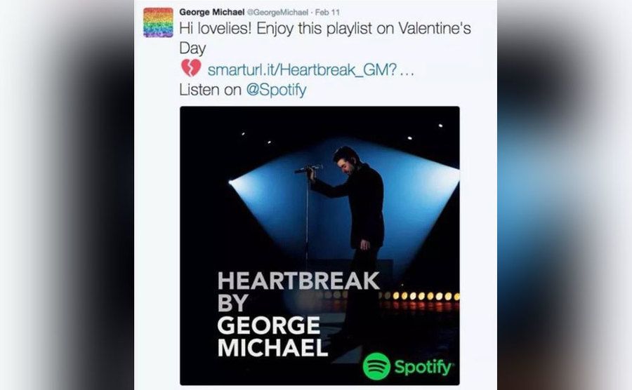 George Michael’s final tweet.