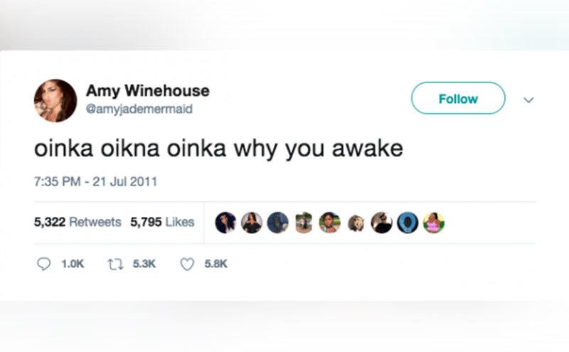 Amy Winehouse’s final tweet.