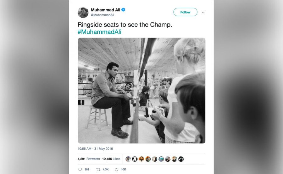 Muhammad Ali’s final tweet.