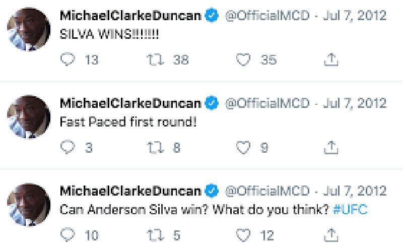 Michael Clarke Duncan’s final tweet.