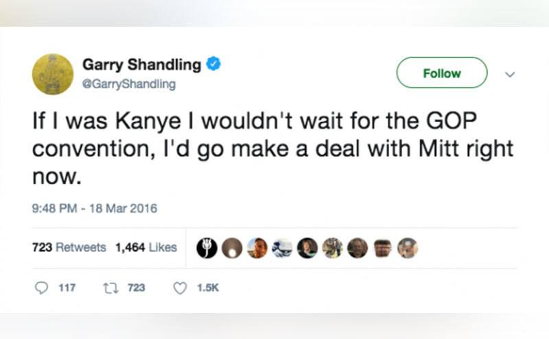 Garry Shandling ’s final tweet.