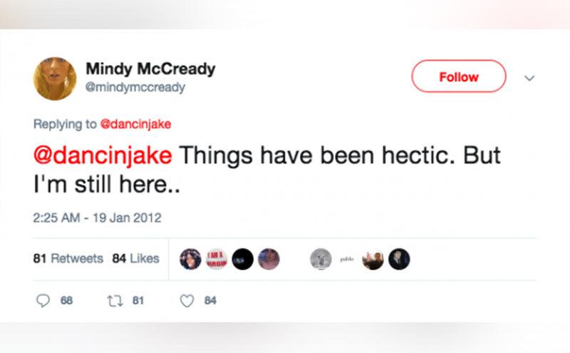 Mindy McCready’s final tweet.