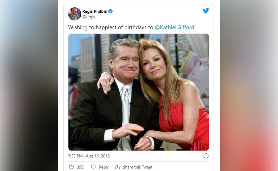 A tweet from Regis Philbin