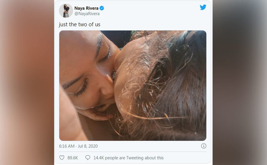 Naya Rivera’s final tweet.