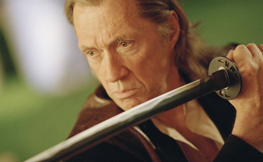 A still of Carradine as Bill in Kill Bill: Vol 2.