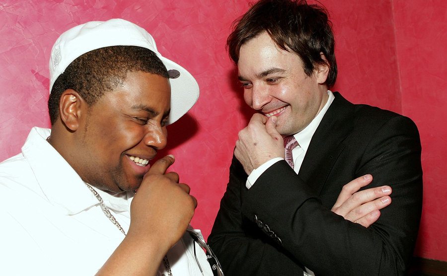Kenan Thompson and Jimmy Fallon share a laugh at the Do Something 2006 BRICK Awards