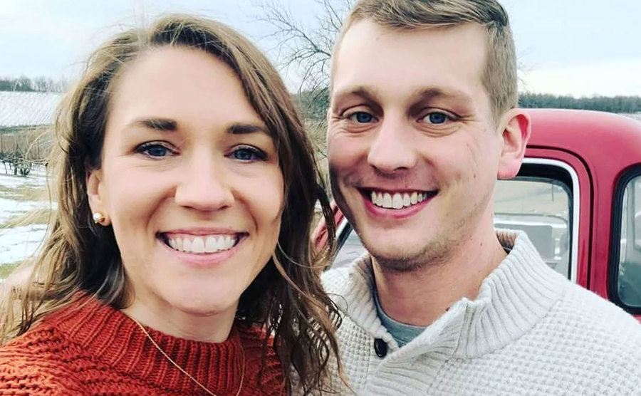 A selfie of Jessica Studer and Austin Hurd.