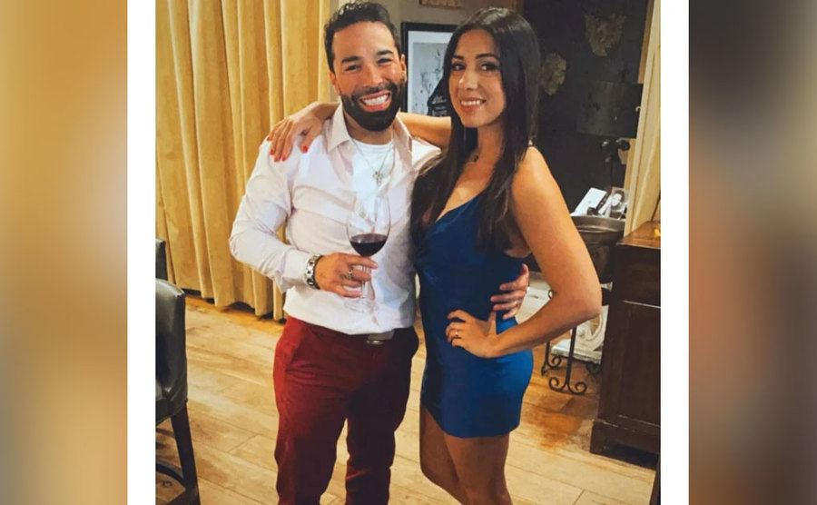 Rachel and Jose pose for a photo.