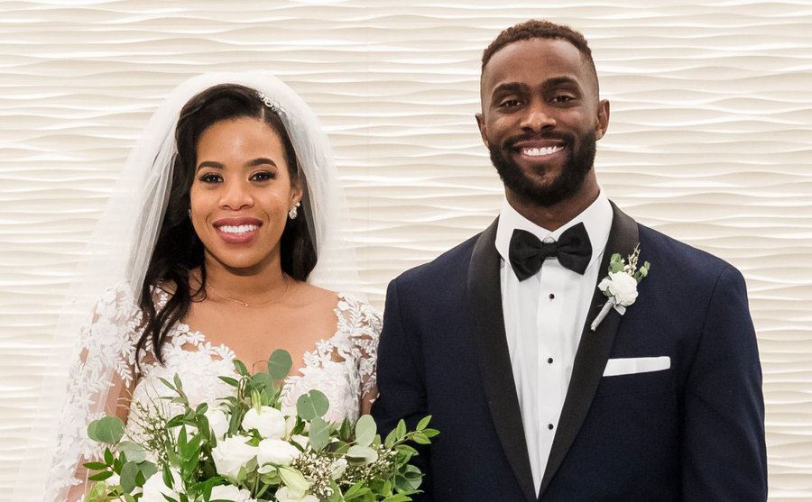 Michaela and Zack on their wedding day.