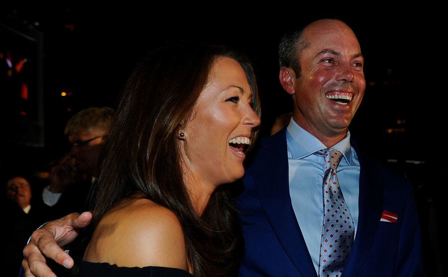 Matt Kuchar and Sybi Kuchar at the opening ceremonies.