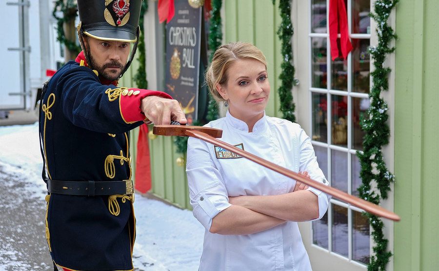 Melissa Joan Hart in a still from A Very Nutty Christmas.