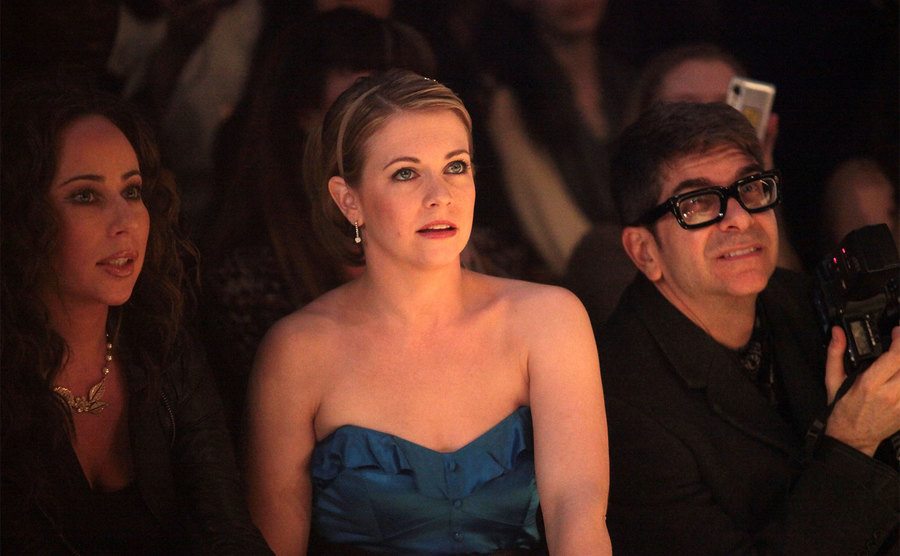 Melissa Joan Hart attends the Betsey Johnson Fall Fashion Show.