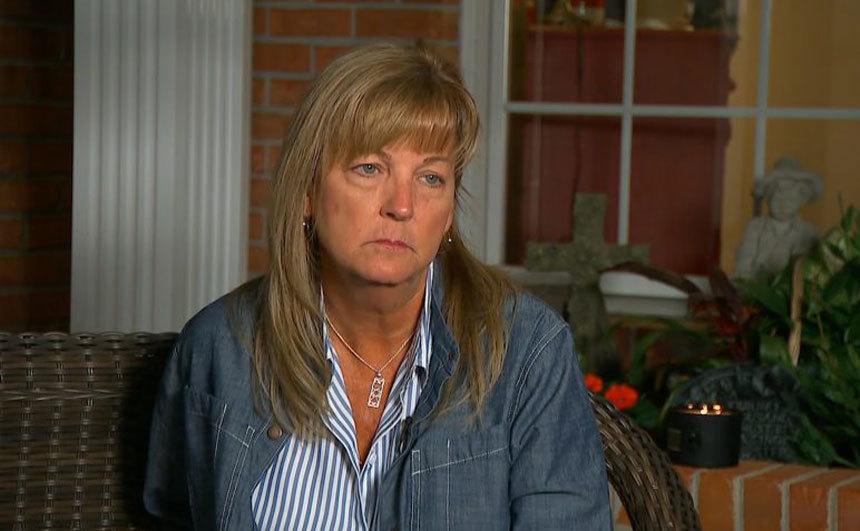 Suzanne’s sister speaks during an interview.