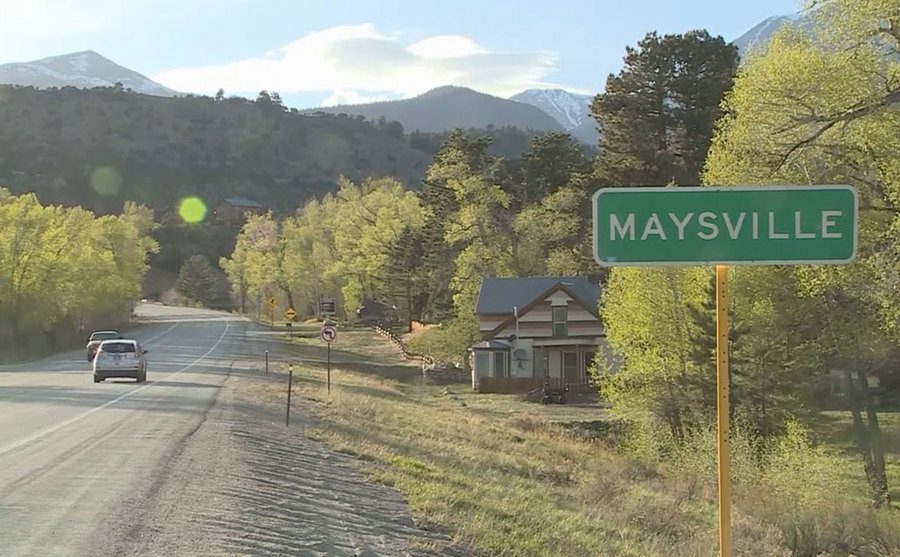 A view of a road in Colorado.