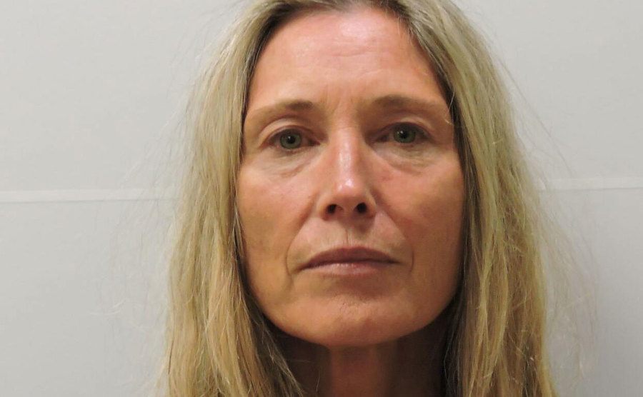 A mugshot of Darke the time she trespassed on his property.