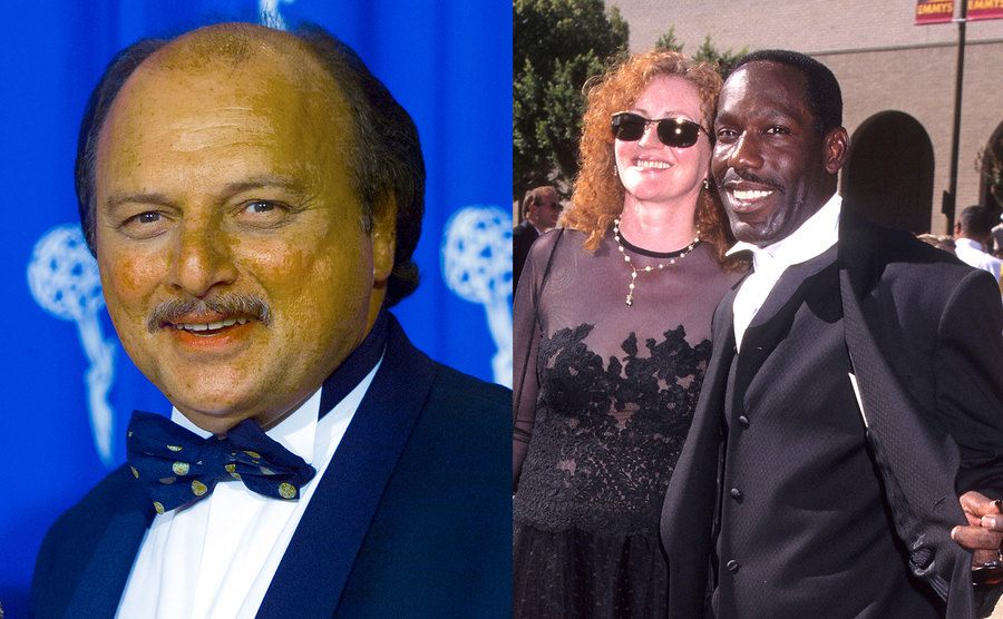 Dennis Franz poses for the press at the Emmys / A photo of James McDaniel at the Emmys.
