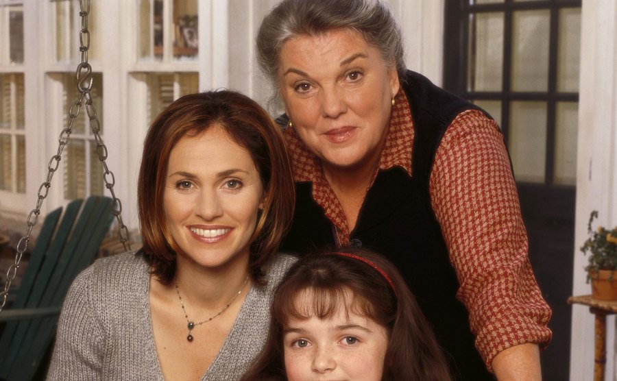 A promotional portrait of Amy Brenneman in Judging Amy.