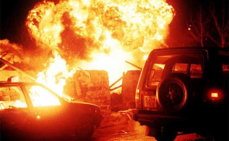 A still from the plane crash scene.