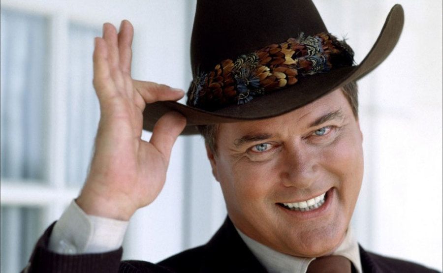 A promotional portrait of Larry Hagman as J.R.