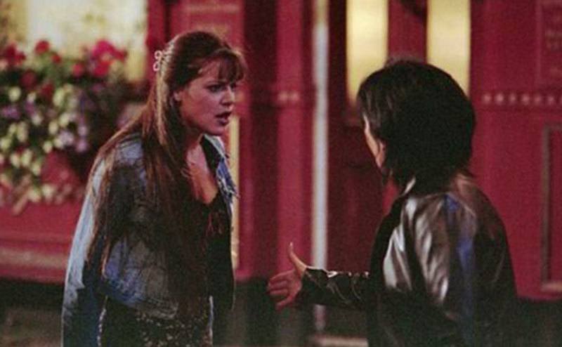 A still from Kat and Zoe’s argument in the street.