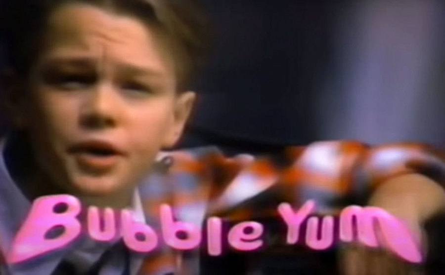 A young Leonardo DiCaprio stars in the Bubble Yum commercial.