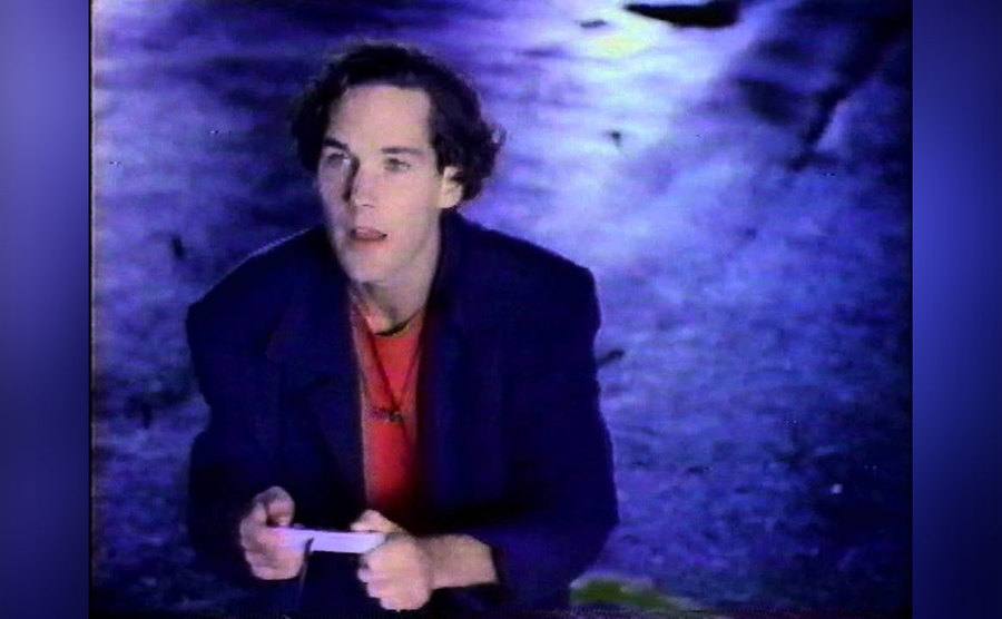 Paul Rudd plays on a Nintendo.