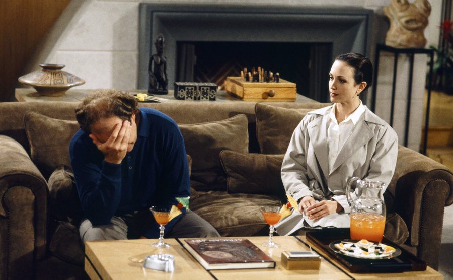Grammer and Neuwirth in a still from Frasier.