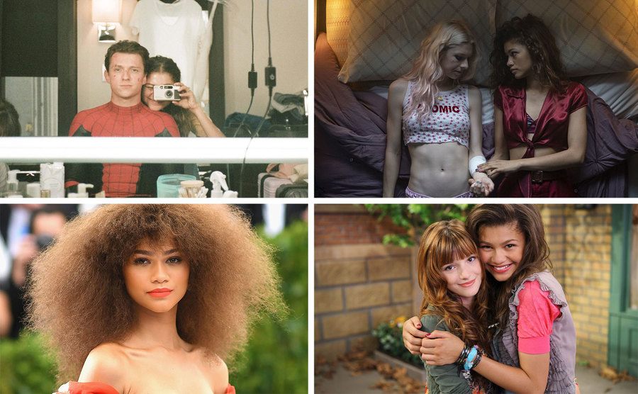 Tom Holland and Dendaya / Hunter Schafer and Zendaya / Zendaya / Bella Thorne and Zendaya