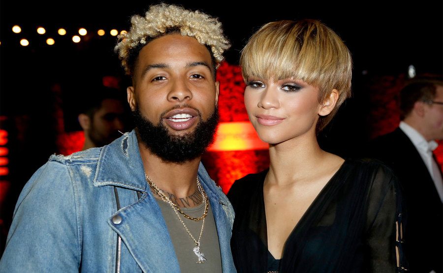Odell Beckham, Jr. and Zendaya attends the Republic Records Grammy Celebration.