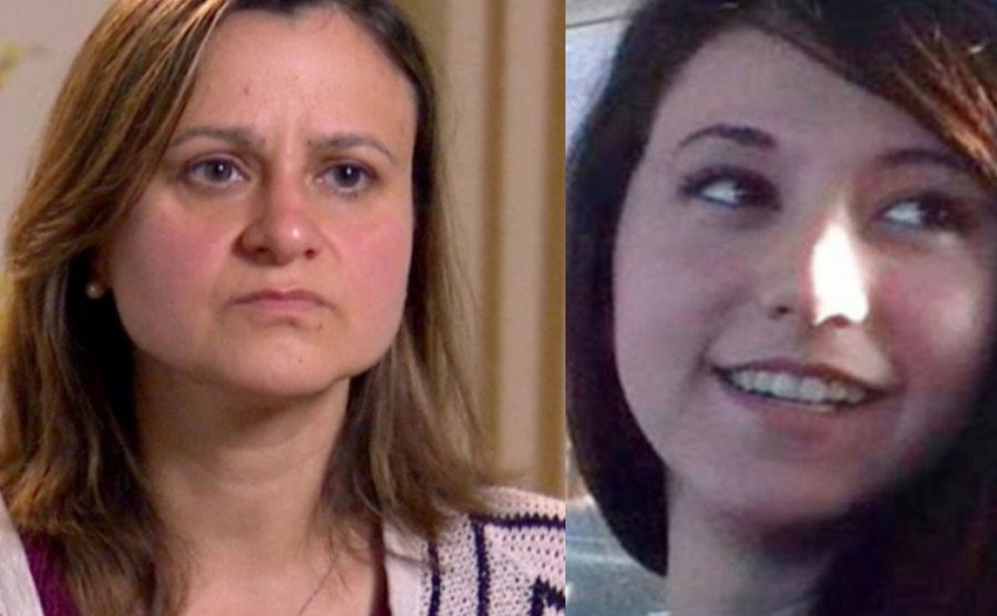 A still of Zenya during an interview / A portrait of Abigail Hernandez.