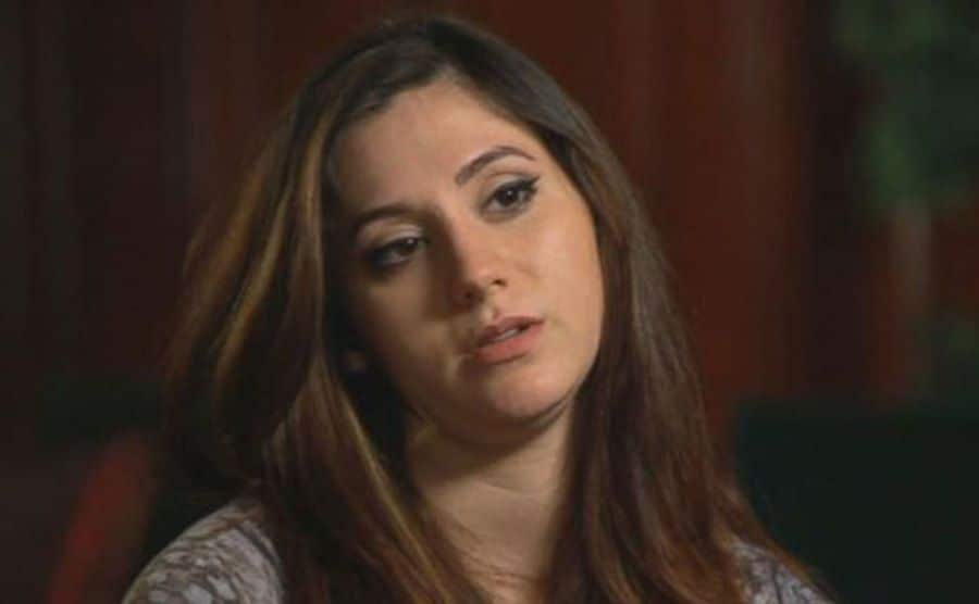 Abby speaks during an interview.