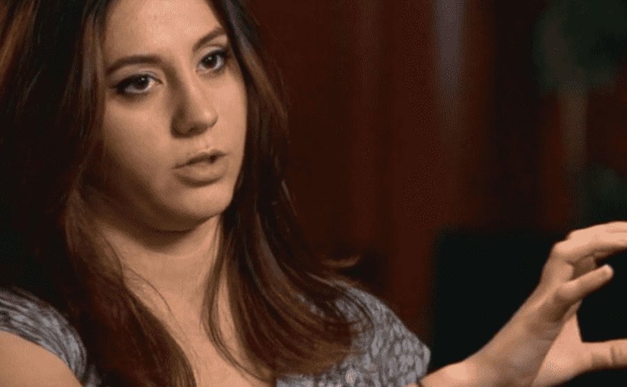 Abby speaks during an interview.