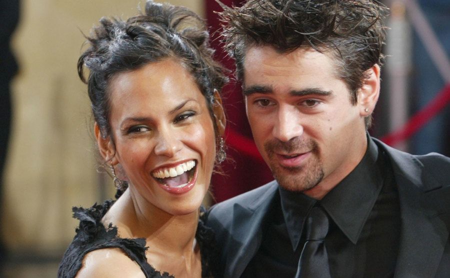 A picture of Kim and Farrell attending an event.