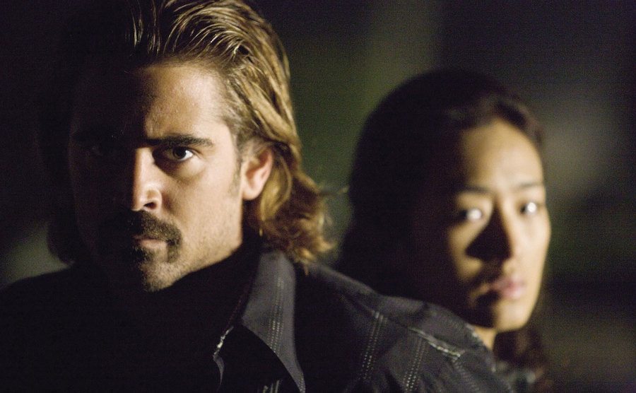 A promotional still of Farrell in Miami Vice.