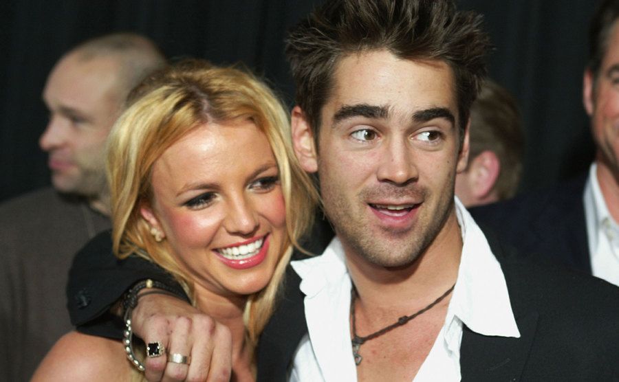 A picture of Britney Spears and Farrell during an event.