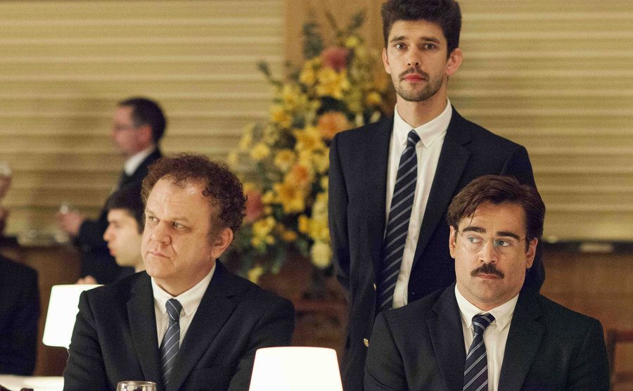 A still of Farrell in a scene from the film The Lobster.