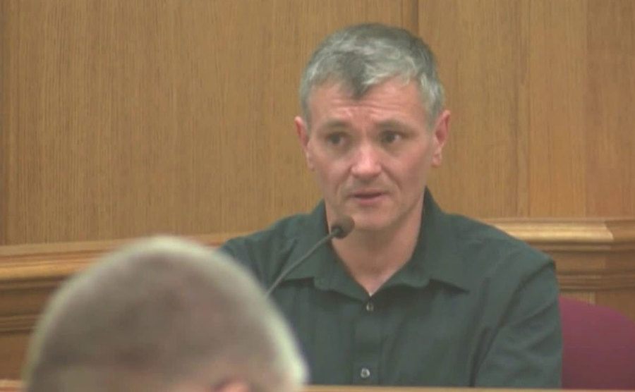 A video still of Todd in the stand.
