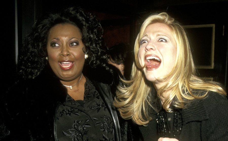A photo of Star Jones and Debbie Matenopoulos at a party.