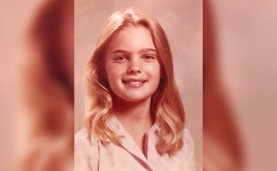 Erika Eleniak in her highschool yearbook picture.