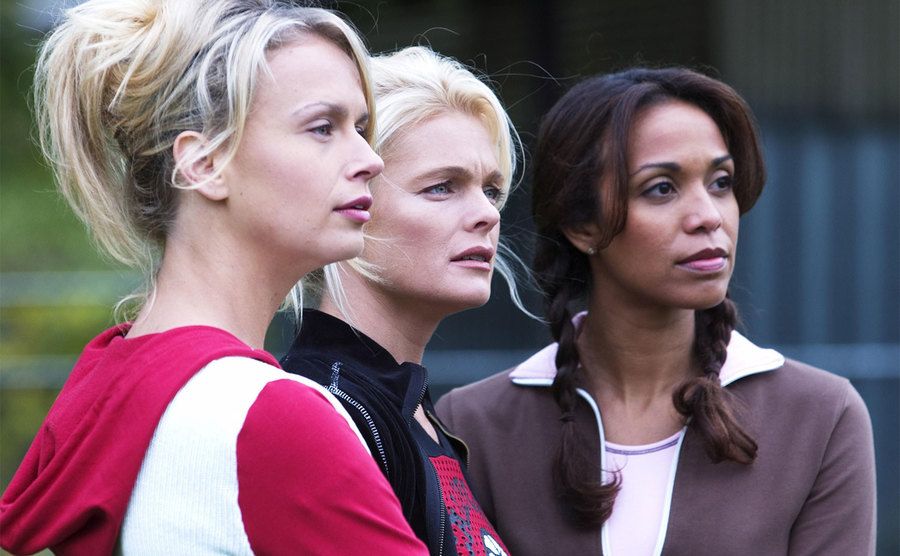 Erika in a still from the film Fatal Reunion.
