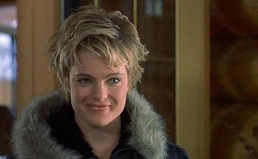 Erika in a still from Snowbound.