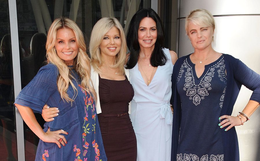 Kelly Packard, Donna D'Errico, Nancy Valen, and Erika Eleniak attend the