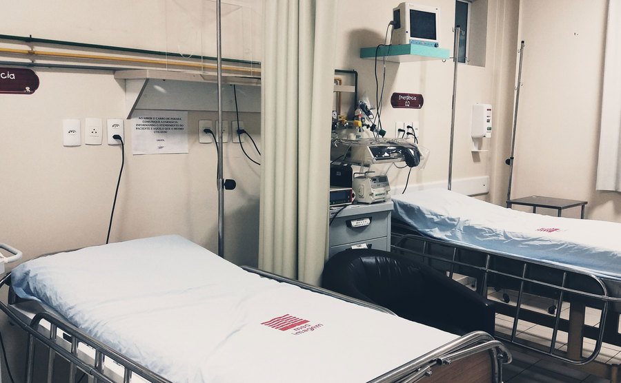 An image of a hospital bed.