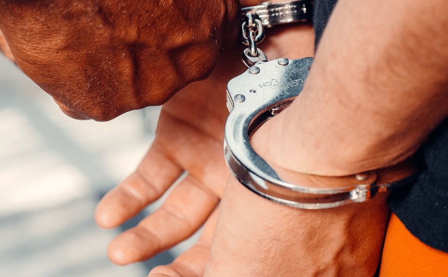 An image of a man in handcuffs.