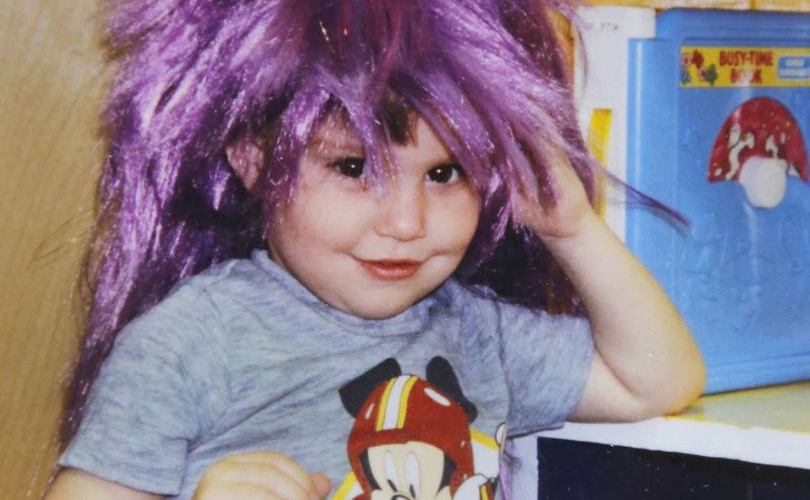 A dated picture of Michael at his foster home.