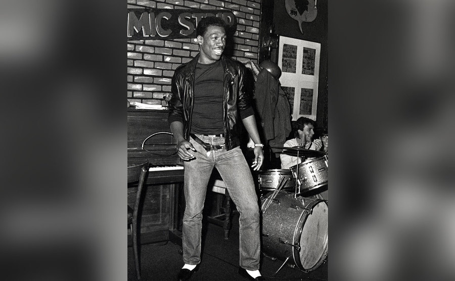 Eddie Murphy performs at The Comic Strip. 