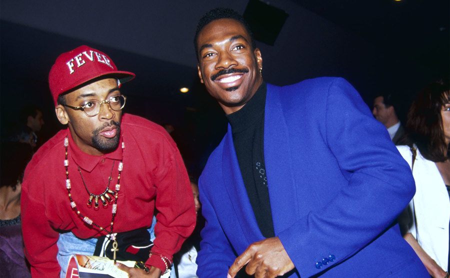 Spike Lee and Eddie Murphy attended the screening of Boys'N The Hood. 