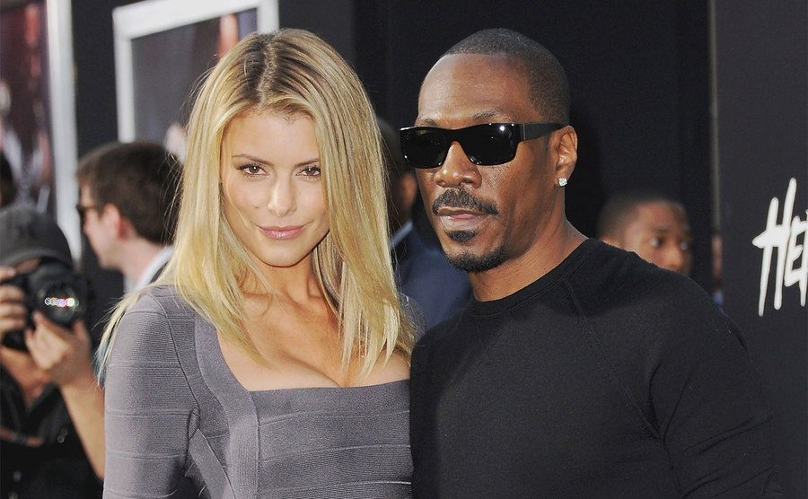 Eddie Murphy and Paige Butcher arrive at the Premiere of 